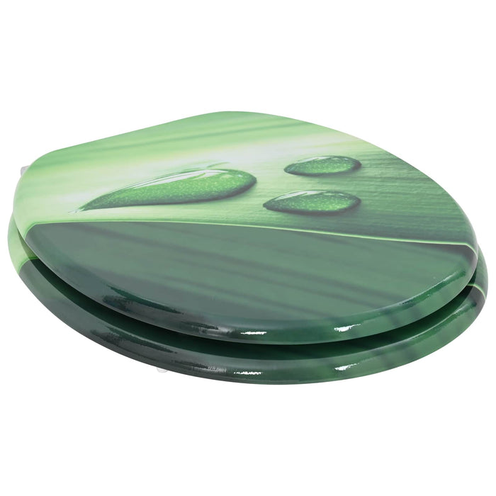 Capac de toaletă cu închidere lentă Picătură Verde 44 x 38 cm - WALTI WALTI