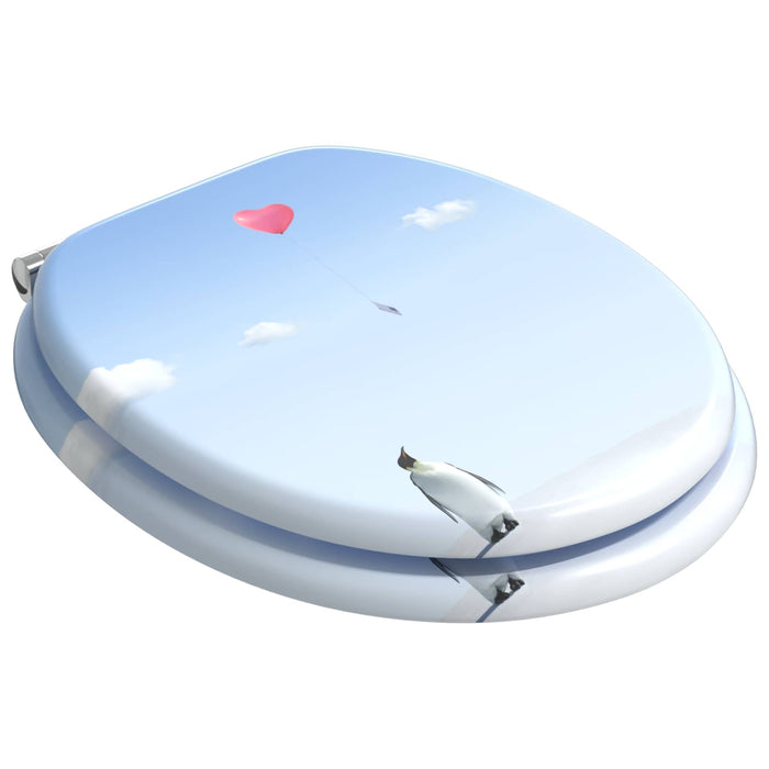 Capac de toaletă cu închidere lentă albastru 44 x 38 cm - WALTI WALTI
