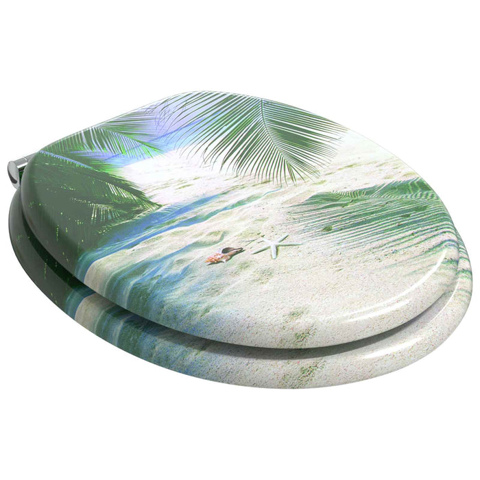 Capac de toaletă cu închidere lentă Verde 44 x 38 cm Placă MDF - WALTI WALTI