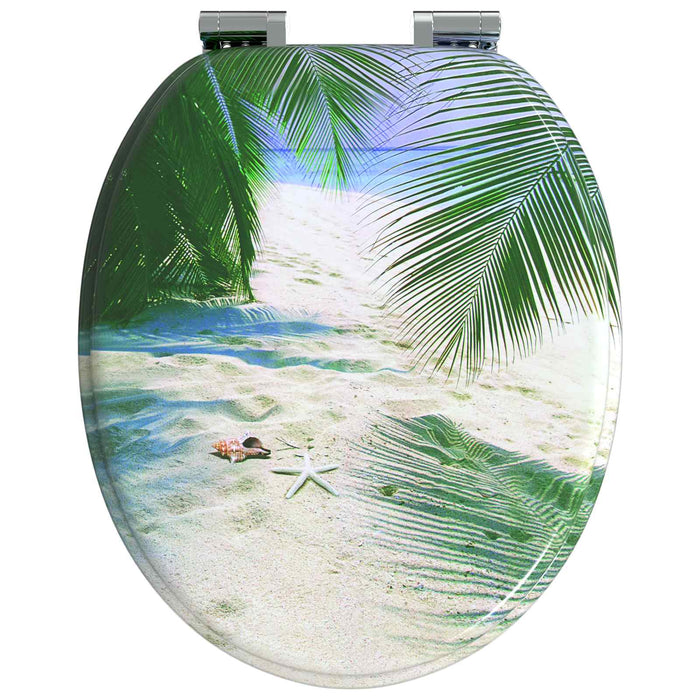 Capac de toaletă cu închidere lentă Verde 44 x 38 cm Placă MDF - WALTI WALTI