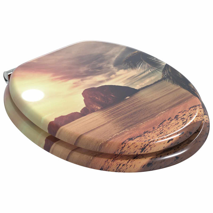 Capac de toaletă cu închidere lentă Portocaliu 44 x 38 cm - WALTI WALTI
