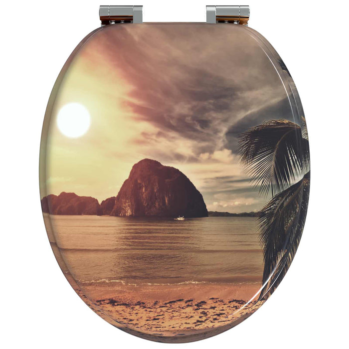 Capac de toaletă cu închidere lentă Portocaliu 44 x 38 cm - WALTI WALTI