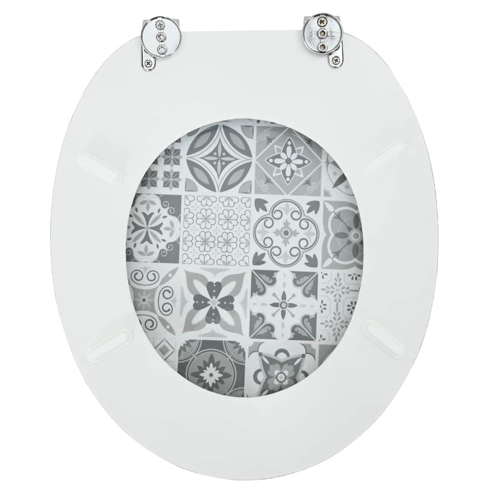 Capac de toaletă cu închidere lentă Gri 44 x 38 cm Placă MDF - WALTI WALTI