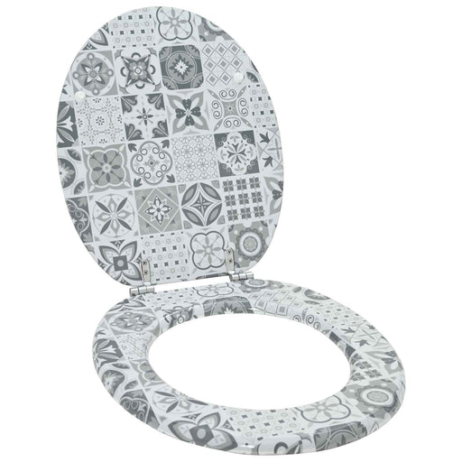 Capac de toaletă cu închidere lentă Gri 44 x 38 cm Placă MDF - WALTI WALTI