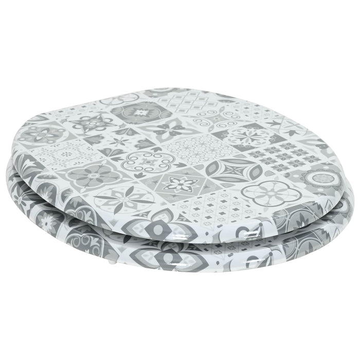 Capac de toaletă cu închidere lentă Gri 44 x 38 cm Placă MDF - WALTI WALTI