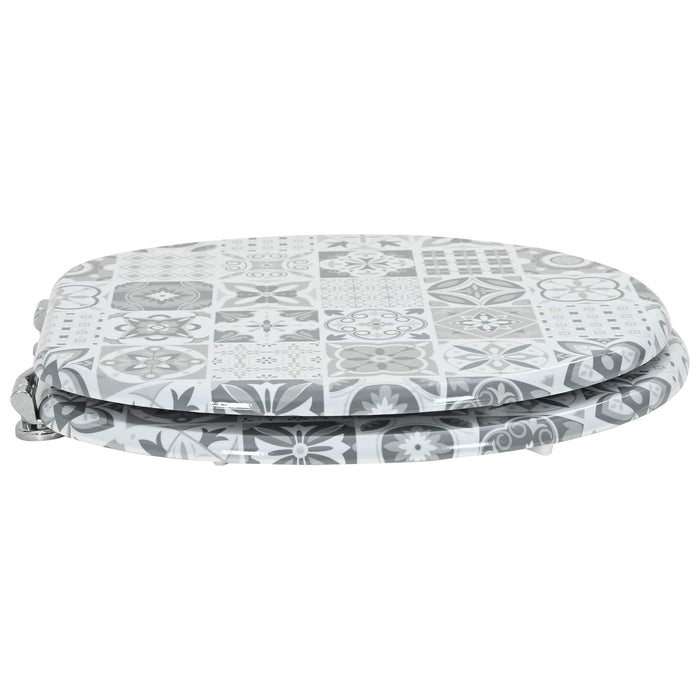 Capac de toaletă cu închidere lentă Gri 44 x 38 cm Placă MDF - WALTI WALTI
