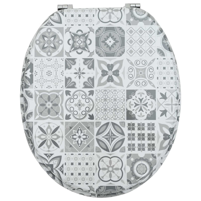 Capac de toaletă cu închidere lentă Gri 44 x 38 cm Placă MDF - WALTI WALTI