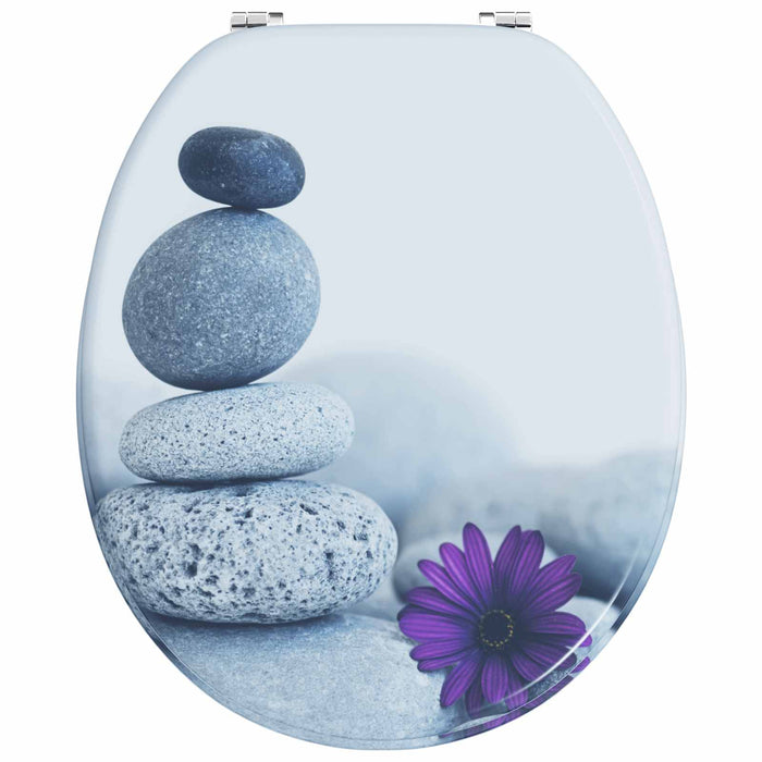 Capac de toaletă cu închidere lentă Gri 44 x 38 cm Placă MDF - WALTI WALTI