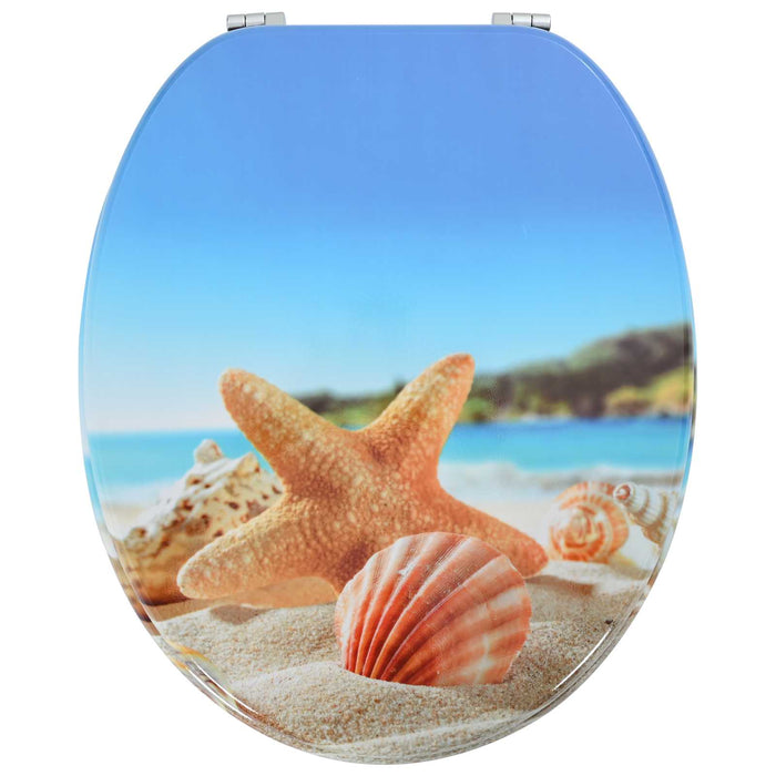 Capac de toaletă cu închidere lentă Albastru deschis 44 x 38 cm - WALTI WALTI