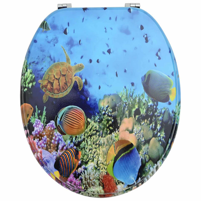 Capac de toaletă cu închidere lentă Albastru Adânc de Mare - WALTI WALTI