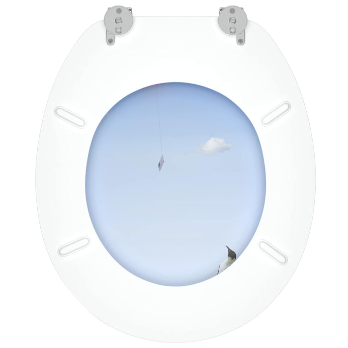 Capac de toaletă cu închidere lentă albastru 44 x 38 cm - WALTI WALTI