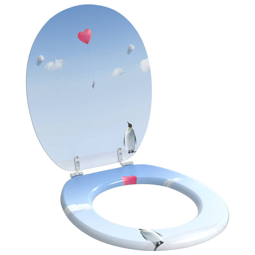 Capac de toaletă cu închidere lentă albastru 44 x 38 cm - WALTI WALTI