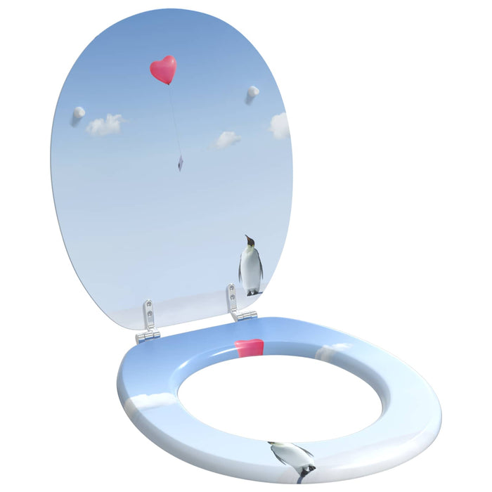 Capac de toaletă cu închidere lentă albastru 44 x 38 cm - WALTI WALTI