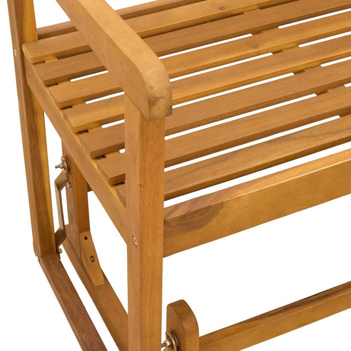 Bancă glisantă pentru grădină natural 110 x 59 x 97 cm - WALTI WALTI