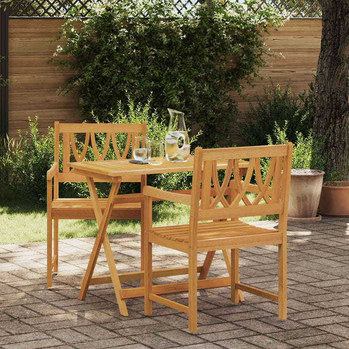 Bancă de exterior 2 pcs natural 56 x 55,5 x 90 cm - WALTI WALTI