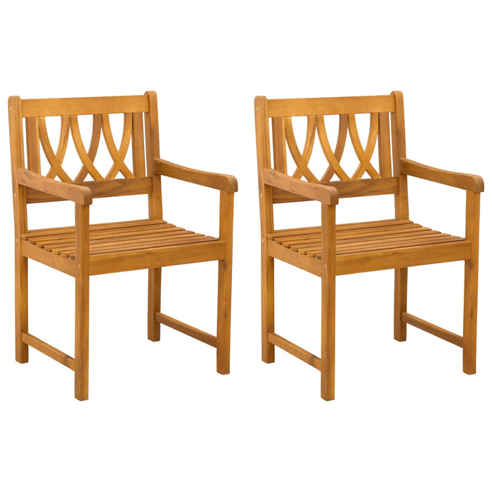 Bancă de exterior 2 pcs natural 56 x 55,5 x 90 cm - WALTI WALTI