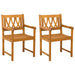 Bancă de exterior 2 pcs natural 56 x 55,5 x 90 cm - WALTI WALTI