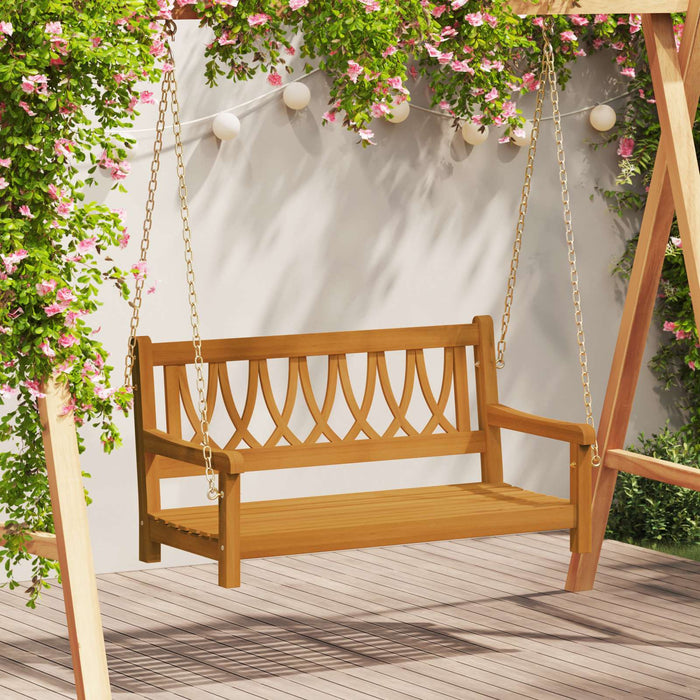 Leagăn de grădină natural 110 x 56 x 58 cm Lemn Solid de Acacia - WALTI WALTI