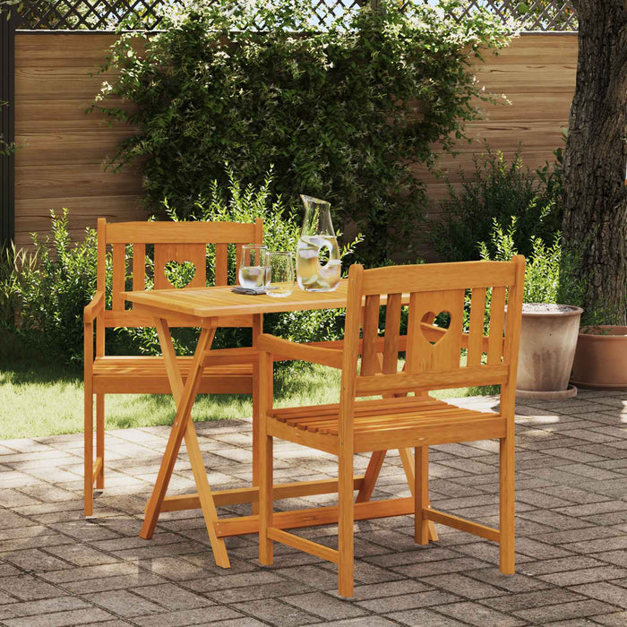 Bancă de exterior 2 pcs natural 56 x 55,5 x 90 cm - WALTI WALTI