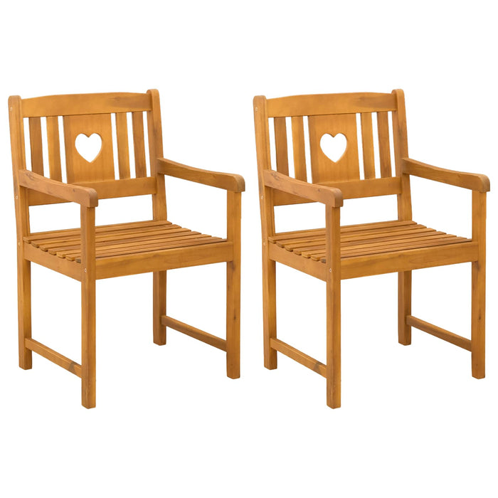 Bancă de exterior 2 pcs natural 56 x 55,5 x 90 cm - WALTI WALTI