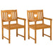 Bancă de exterior 2 pcs natural 56 x 55,5 x 90 cm - WALTI WALTI