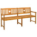Bancă de exterior natural 180 x 55,5 x 90 cm - WALTI WALTI
