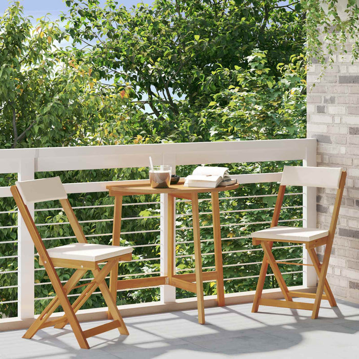 Scaune Bistro pentru Exterior 2 pcs Alb crem 40 x 53 x 80 cm - WALTI WALTI