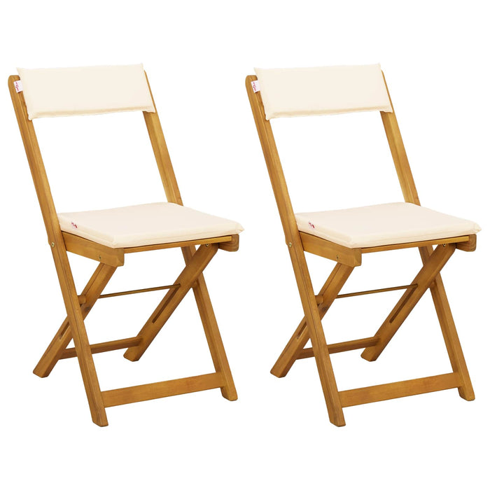 Scaune Bistro pentru Exterior 2 pcs Alb crem 40 x 53 x 80 cm - WALTI WALTI