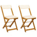 Scaune Bistro pentru Exterior 2 pcs Alb crem 40 x 53 x 80 cm - WALTI WALTI