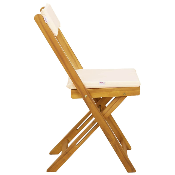 Scaune Bistro pentru Exterior 2 pcs Alb crem 40 x 53 x 80 cm - WALTI WALTI