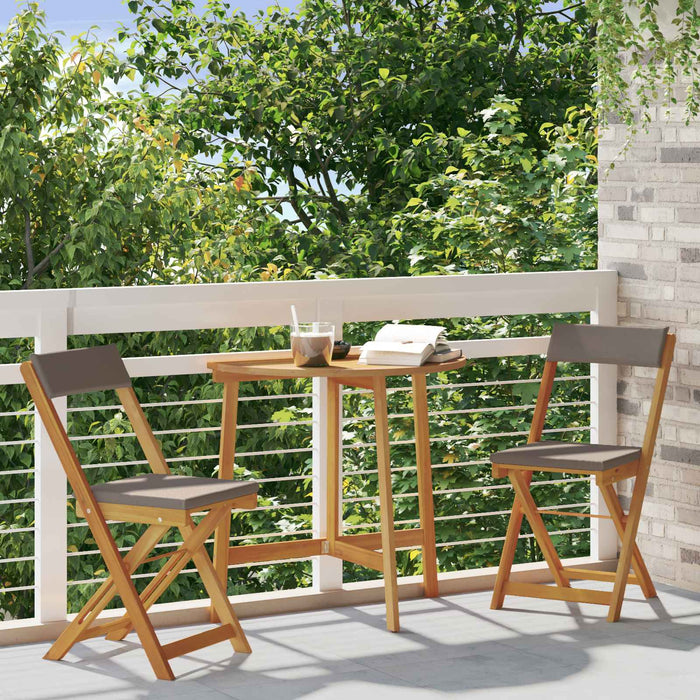 Scaune Bistro pentru Exterior 2 pcs Gri închis 40 x 53 x 80 cm - WALTI WALTI
