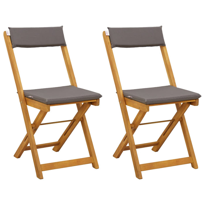 Scaune Bistro pentru Exterior 2 pcs Gri închis 40 x 53 x 80 cm - WALTI WALTI
