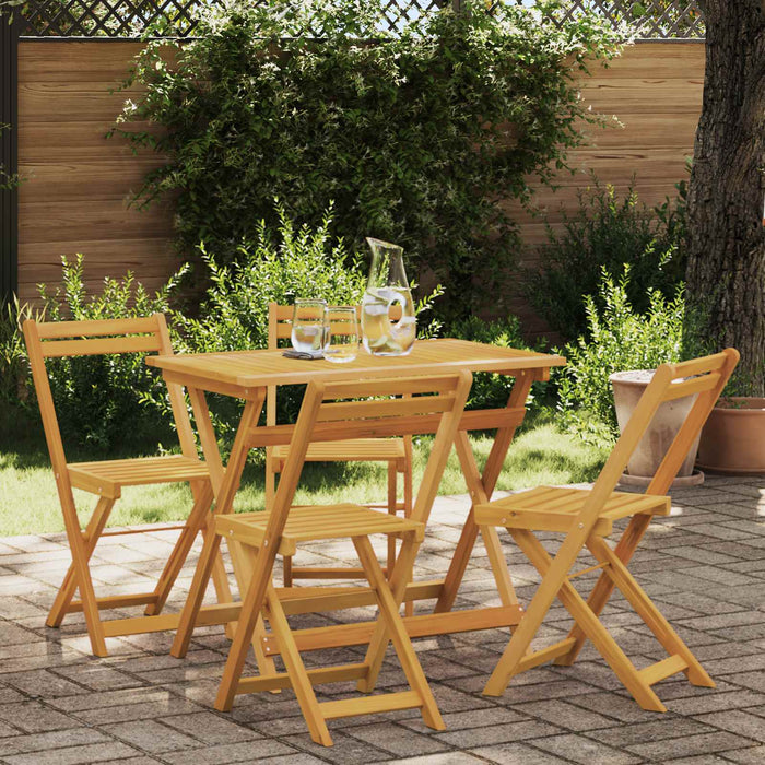 Scaune de grădină pliante 4 pcs natural 40 x 53 x 80 cm - WALTI WALTI