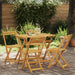 Scaune de grădină pliante 4 pcs natural 40 x 53 x 80 cm - WALTI WALTI