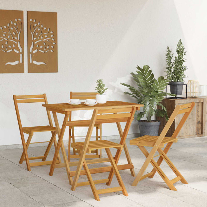 Scaune de grădină pliante 4 pcs natural 40 x 53 x 80 cm - WALTI WALTI