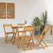 Scaune de grădină pliante 4 pcs natural 40 x 53 x 80 cm - WALTI WALTI