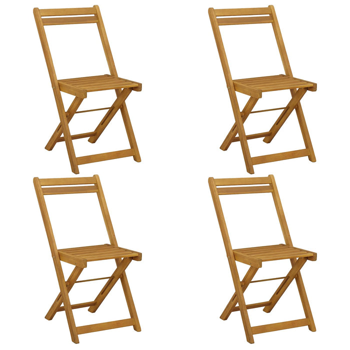 Scaune de grădină pliante 4 pcs natural 40 x 53 x 80 cm - WALTI WALTI