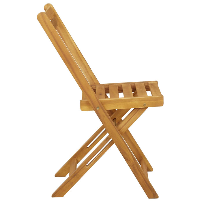 Scaune de grădină pliante 4 pcs natural 40 x 53 x 80 cm - WALTI WALTI
