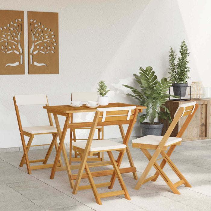 Scaune Bistro pentru Exterior 4 pcs Alb crem 40 x 53 x 80 cm - WALTI WALTI