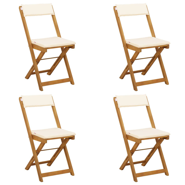 Scaune Bistro pentru Exterior 4 pcs Alb crem 40 x 53 x 80 cm - WALTI WALTI