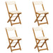 Scaune Bistro pentru Exterior 4 pcs Alb crem 40 x 53 x 80 cm - WALTI WALTI