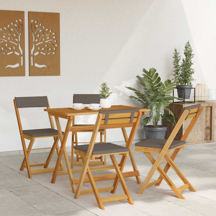 Scaune Bistro pentru Exterior 4 pcs Gri închis 40 x 53 x 80 cm - WALTI WALTI