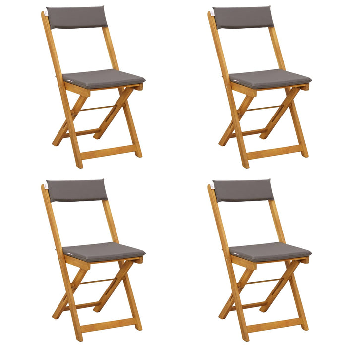 Scaune Bistro pentru Exterior 4 pcs Gri închis 40 x 53 x 80 cm - WALTI WALTI