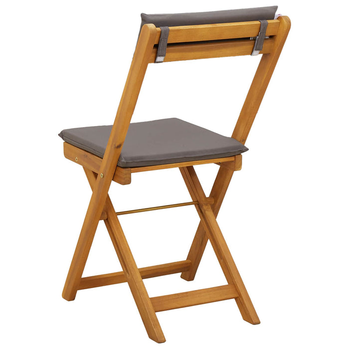 Scaune Bistro pentru Exterior 4 pcs Gri închis 40 x 53 x 80 cm - WALTI WALTI