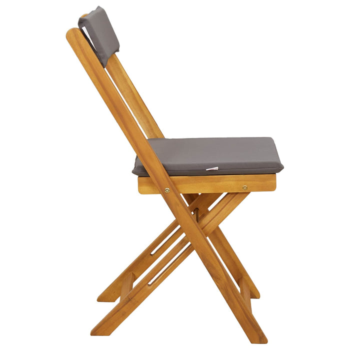 Scaune Bistro pentru Exterior 4 pcs Gri închis 40 x 53 x 80 cm - WALTI WALTI