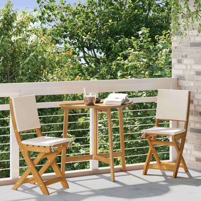 Scaune Bistro pentru Exterior 2 pcs Alb crem 38 x 46 x 85 cm - WALTI WALTI