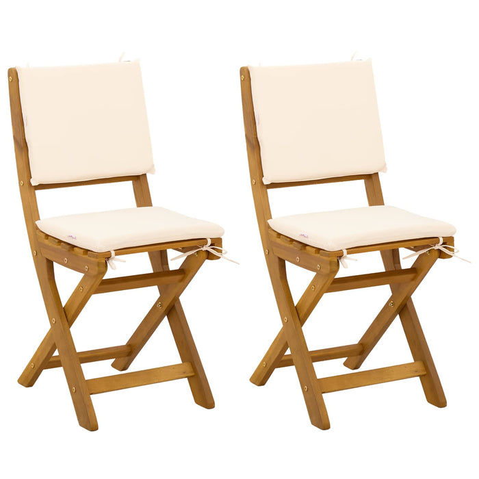 Scaune Bistro pentru Exterior 2 pcs Alb crem 38 x 46 x 85 cm - WALTI WALTI
