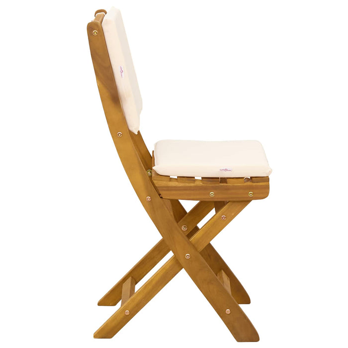 Scaune Bistro pentru Exterior 2 pcs Alb crem 38 x 46 x 85 cm - WALTI WALTI