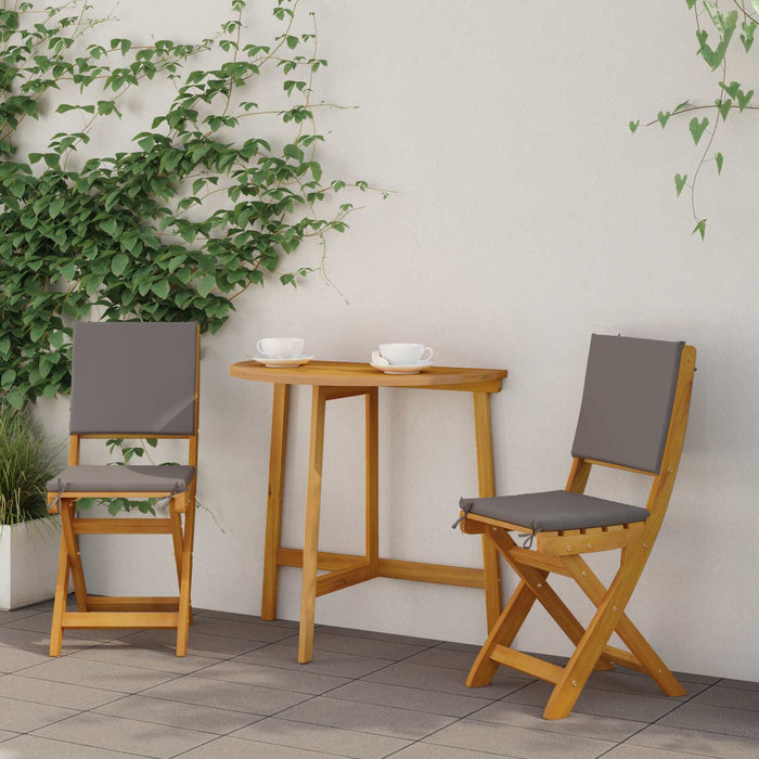 Scaune Bistro pentru Exterior 2 pcs Gri închis 38 x 46 x 85 cm - WALTI WALTI