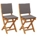 Scaune Bistro pentru Exterior 2 pcs Gri închis 38 x 46 x 85 cm - WALTI WALTI